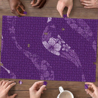 Aloha Hawaii Floral Tapa Puzzle Patchwork Violet - Polynesian Pride