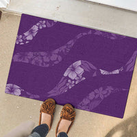Aloha Hawaii Floral Tapa Rubber Doormat Patchwork Violet - Polynesian Pride