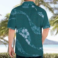 Aloha Hawaii Floral Tapa Hawaiian Shirt Patchwork Teal LT7 - Polynesian Pride