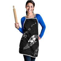 Aloha Hawaii Floral Tapa Apron Patchwork Charcoal - Polynesian Pride