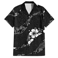Aloha Hawaii Floral Tapa Hawaiian Shirt Patchwork Charcoal LT7 Charcoal - Polynesian Pride