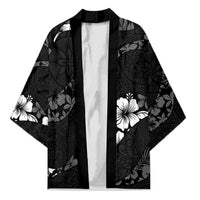 Aloha Hawaii Floral Tapa Kimono Patchwork Charcoal - Polynesian Pride