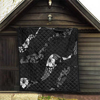 Aloha Hawaii Floral Tapa Quilt Patchwork Charcoal - Polynesian Pride