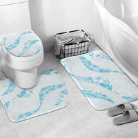Aloha Hawaii Floral Tapa Bathroom Set Patchwork Turquoise - Polynesian Pride