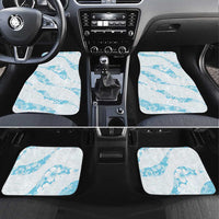 Aloha Hawaii Floral Tapa Car Mats Patchwork Turquoise - Polynesian Pride
