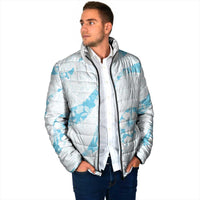 Aloha Hawaii Floral Tapa Padded Jacket Patchwork Turquoise - Polynesian Pride