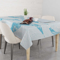 Aloha Hawaii Floral Tapa Tablecloth Patchwork Turquoise - Polynesian Pride