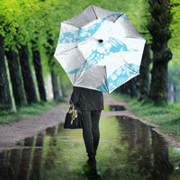 Aloha Hawaii Floral Tapa Umbrella Patchwork Turquoise - Polynesian Pride