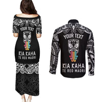 personalised-kia-kaha-te-reo-maori-couples-matching-puletasi-dress-and-long-sleeve-button-shirts-hei-tiki-mix-koru-black