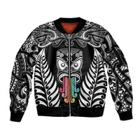 personalised-kia-kaha-te-reo-maori-sleeve-zip-bomber-jacket-hei-tiki-mix-koru-black