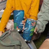 Outrigger Canoe Blue Tumbler Cup On The Waves