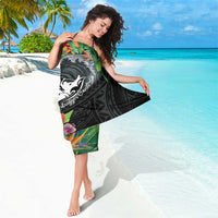 Outrigger Canoe Black Sarong On The Waves