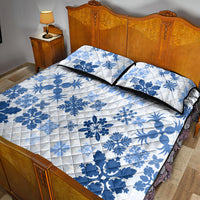 Vintage Hawaii Quilt Bed Set Hawaiian Quilt Kapa Mismatch Blue LT7 - Polynesian Pride