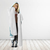 Vintage Hawaii Hooded Blanket Hawaiian Quilt Kapa Mismatch Teal LT7 - Polynesian Pride