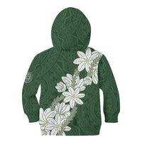 Ia Orana Tahiti Tiare Kid Hoodie Sage Green Lei - Polynesian Pride