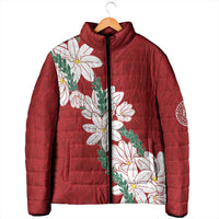 Ia Orana Tahiti Tiare Padded Jacket Crimson Lei LT7 - Polynesian Pride