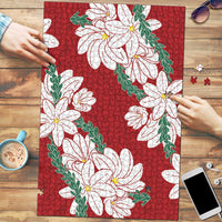 Ia Orana Tahiti Tiare Puzzle Crimson Lei LT7 Red - Polynesian Pride