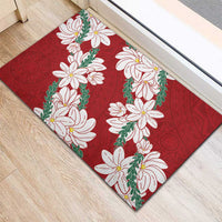 Ia Orana Tahiti Tiare Rubber Doormat Crimson Lei LT7 - Polynesian Pride