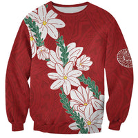 Ia Orana Tahiti Tiare Sweatshirt Crimson Lei - Polynesian Pride