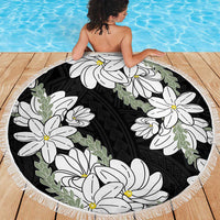 Ia Orana Tahiti Tiare Beach Blanket Black Lei LT7 - Polynesian Pride