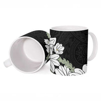 Ia Orana Tahiti Tiare Ceramic Mug Black Lei - Polynesian Pride