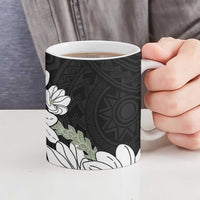 Ia Orana Tahiti Tiare Ceramic Mug Black Lei - Polynesian Pride