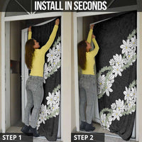 Ia Orana Tahiti Tiare Door Cover Black Lei - Polynesian Pride