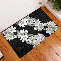 Ia Orana Tahiti Tiare Rubber Doormat Black Lei - Polynesian Pride