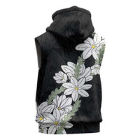 Ia Orana Tahiti Tiare Sleeveless Hoodie Black Lei - Polynesian Pride