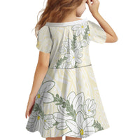 Ia Orana Tahiti Tiare Family Matching Off The Shoulder Long Sleeve Dress and Hawaiian Shirt Lemon Yellow Lei - Polynesian Pride