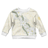 Ia Orana Tahiti Tiare Kid Ugly Christmas Sweater Lemon Yellow Lei - Polynesian Pride