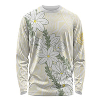 Ia Orana Tahiti Tiare Long Sleeve Shirt Lemon Yellow Lei - Polynesian Pride