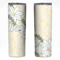 Ia Orana Tahiti Tiare Skinny Tumbler Lemon Yellow Lei - Polynesian Pride