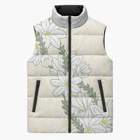 Ia Orana Tahiti Tiare Sleeveless Puffer Jacket Lemon Yellow Lei - Polynesian Pride