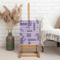 Hawaiian Quilt Tapa On Lilac Palaka Motifs Canvas Wall Art LT7 - Polynesian Pride