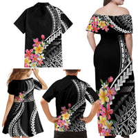 AAPI Heritage Month Family Matching Off Shoulder Maxi Dress and Hawaiian Shirt Kanaka Hawaii Plumeria LT7 - Polynesian Pride