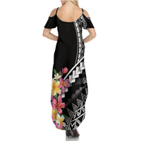 AAPI Heritage Month Family Matching Summer Maxi Dress and Hawaiian Shirt Kanaka Hawaii Plumeria LT7 - Polynesian Pride