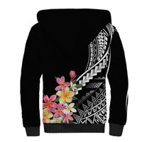 AAPI Heritage Month Sherpa Hoodie Kanaka Hawaii Plumeria LT7 - Polynesian Pride