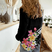 AAPI Heritage Month Women Casual Shirt Kanaka Hawaii Plumeria