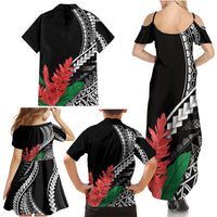 AAPI Heritage Month Family Matching Summer Maxi Dress and Hawaiian Shirt Samoa Teuila