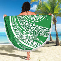 Tonga Liahona High School Personalized Beach Blanket Ngatu Tokelaufeletoa Motifs