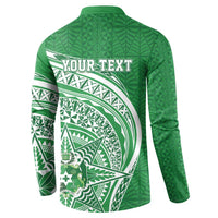 Tonga Liahona High School Personalized Button Sweatshirt Ngatu Tokelaufeletoa Motifs