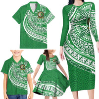 Tonga Liahona High School Personalized Family Matching Long Sleeve Bodycon Dress and Hawaiian Shirt Ngatu Tokelaufeletoa Motifs