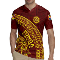 Tonga High School Rugby Jersey THS Anniversary Ngatu Motif LT7 - Polynesian Pride