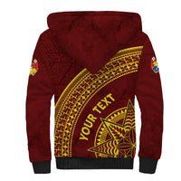 Tonga High School Sherpa Hoodie THS Anniversary Ngatu Motif