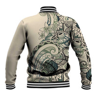 Aloha Hawaii Tapa Baseball Jacket Summer Green Hawaiian Ipu - Polynesian Pride