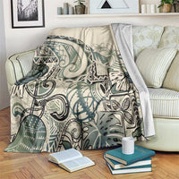 Aloha Hawaii Tapa Blanket Summer Green Hawaiian Ipu - Polynesian Pride