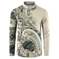 Aloha Hawaii Tapa Button Sweatshirt Summer Green Hawaiian Ipu - Polynesian Pride