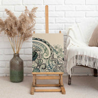 Aloha Hawaii Tapa Canvas Wall Art Summer Green Hawaiian Ipu LT7 - Polynesian Pride