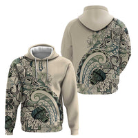 Aloha Hawaii Tapa Hoodie Summer Green Hawaiian Ipu - Polynesian Pride